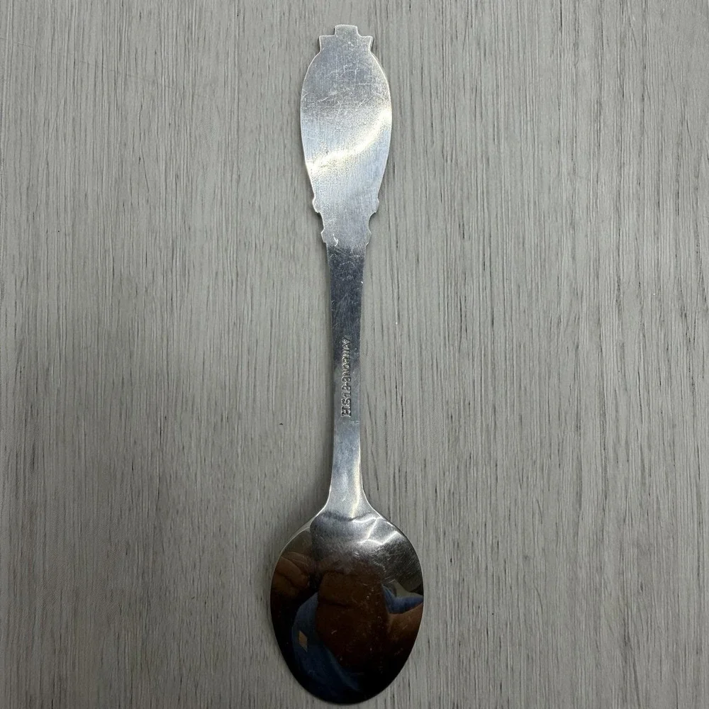 Norge Norway Souvenir Spoon Bardufoss Landscape Finial Vintage